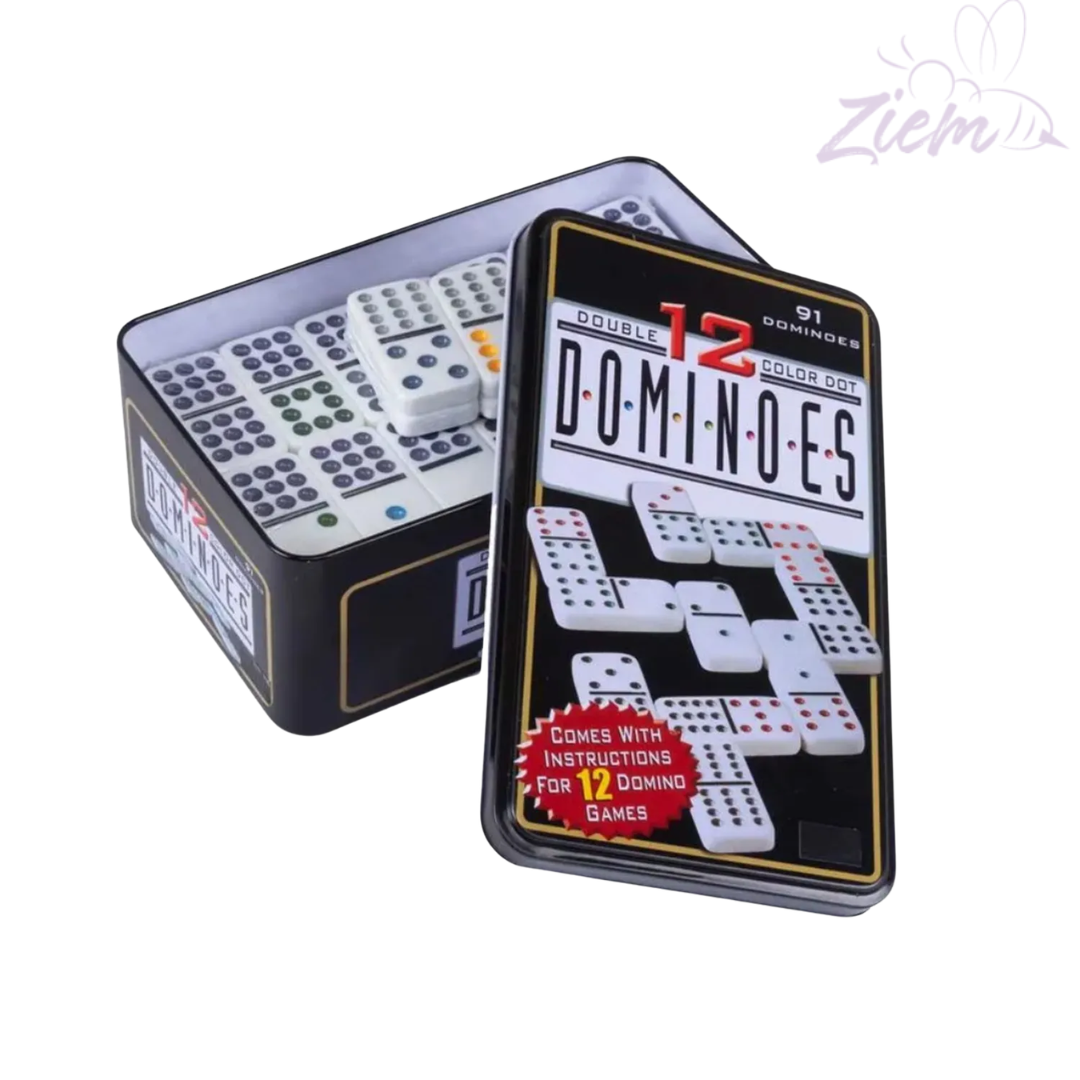DOMINO DOBLE-12 CAJA METALICA