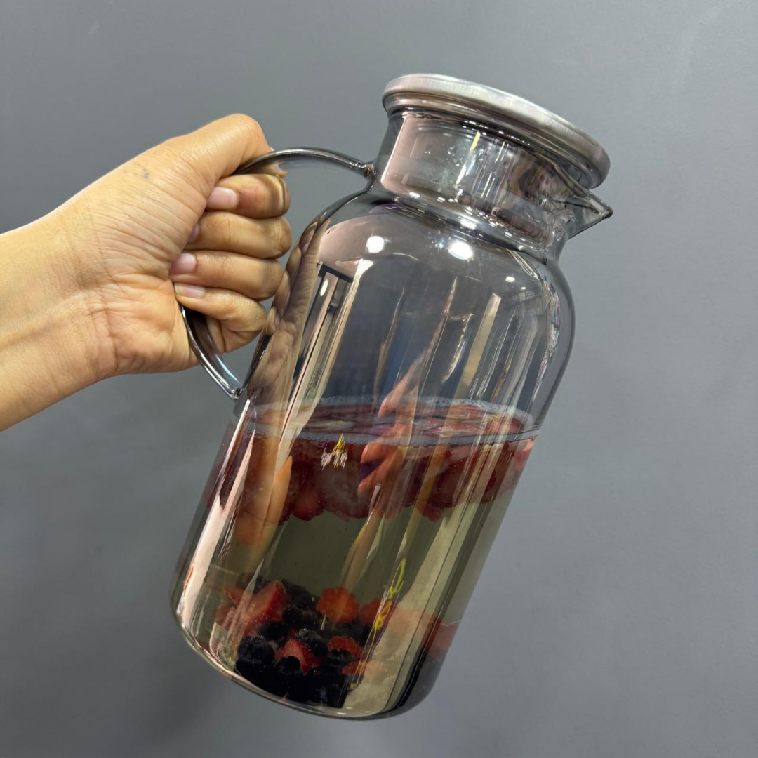 JARRA VIDRIO TAPA INFUSORA MEDIANA