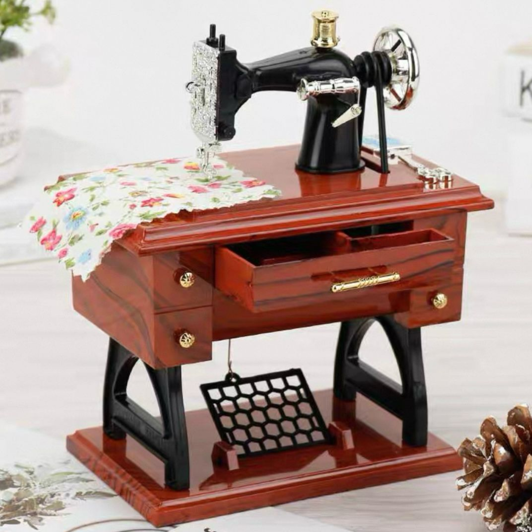 JOYERO MUSICAL MAQUINA COSER