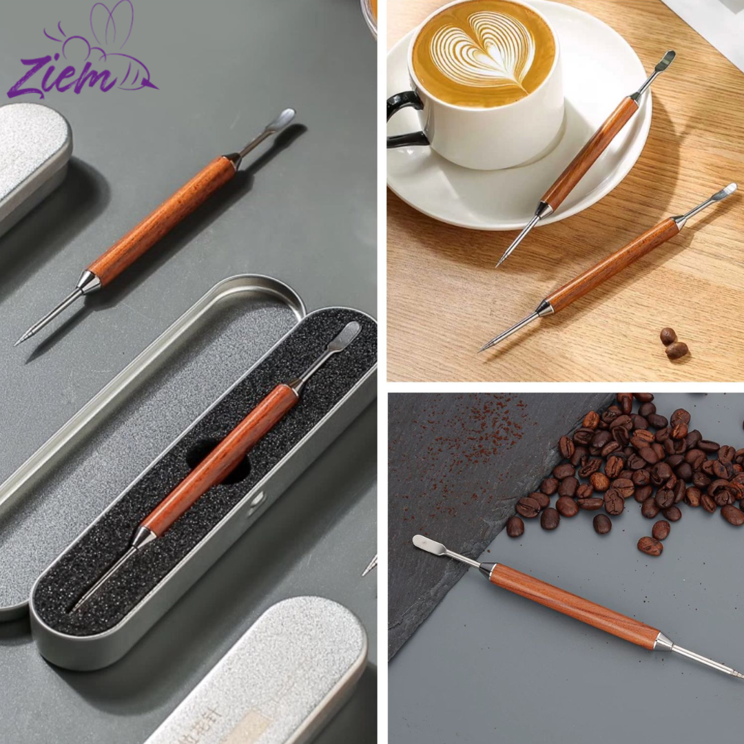 LAPIZ PUNZON BARISTA MADERA CAJA METAL