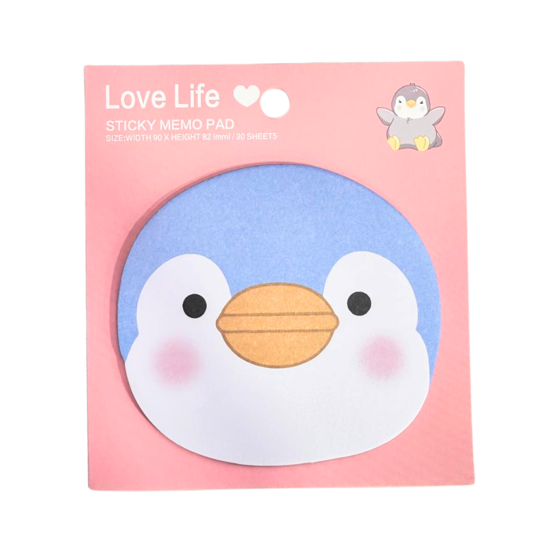 NOTAS ADHESIVAS PINGUINO COLOR