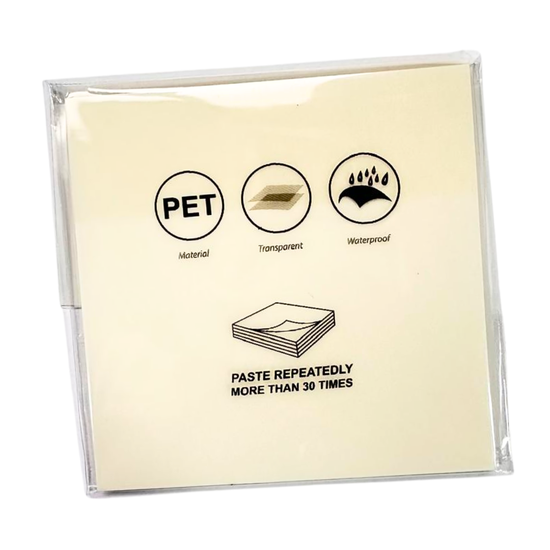 NOTAS ADHESIVAS TRANSPARENTE DE COLORES 76X76