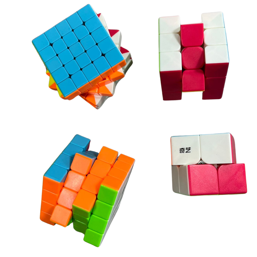 SET CUBO QIYI STICKERLESS X 4PCS