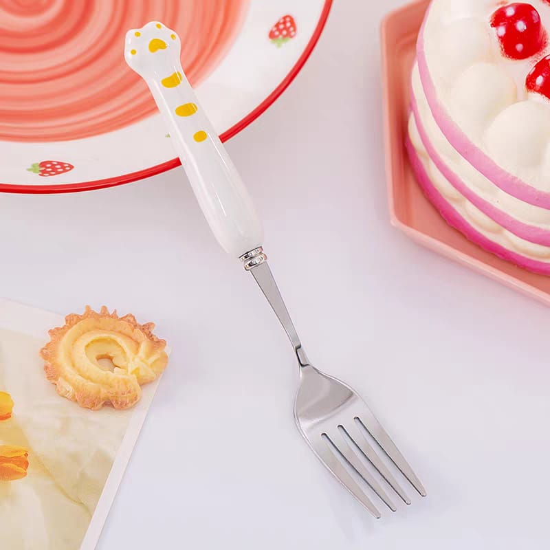 SET DE CUBIERTOS X2 PATITA DE GATO