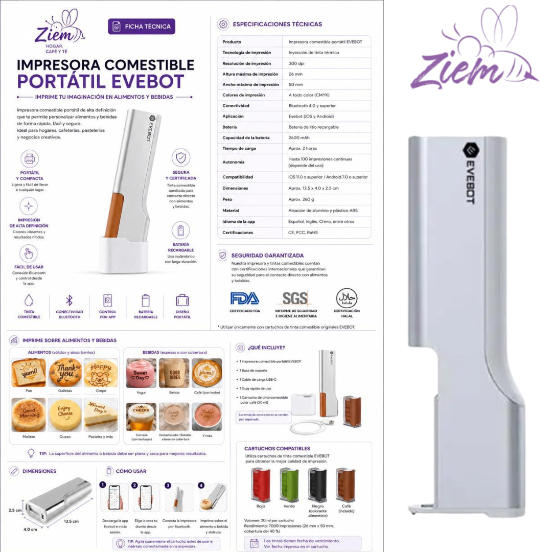 IMPRESORA COMESTIBLE EVEBOT