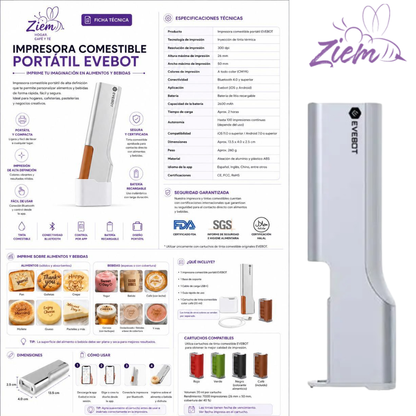 IMPRESORA COMESTIBLE EVEBOT