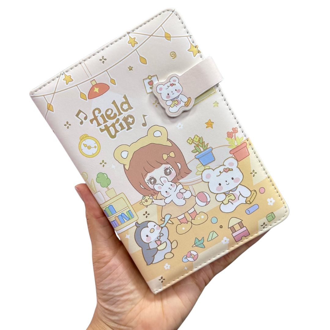 AGENDA TIPO CUERO ANIME ACOLCHADA