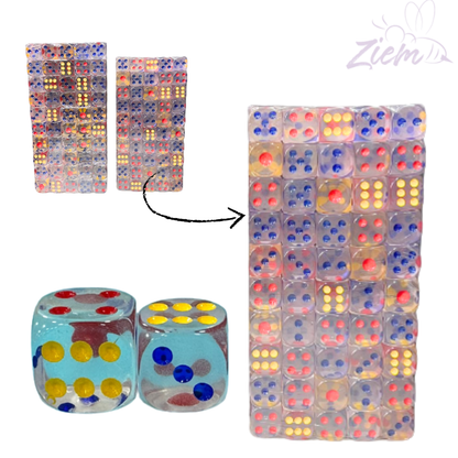 DADOS DE JUEGO PACK DE 50PCS