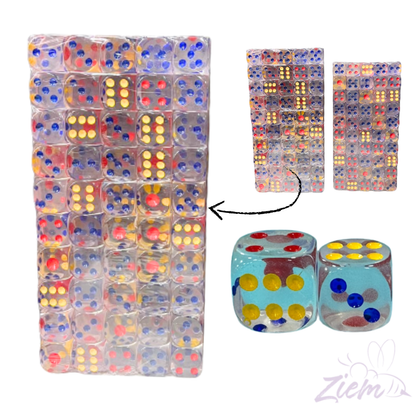 DADOS DE JUEGO PACK DE 50PCS