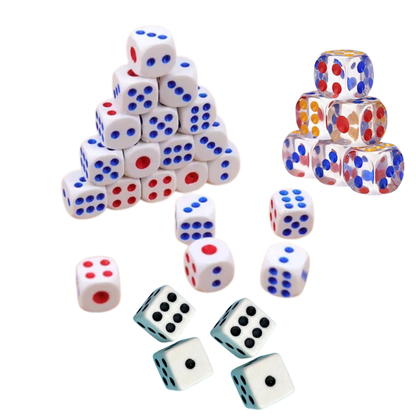 DADOS DE JUEGO PACK DE 50PCS