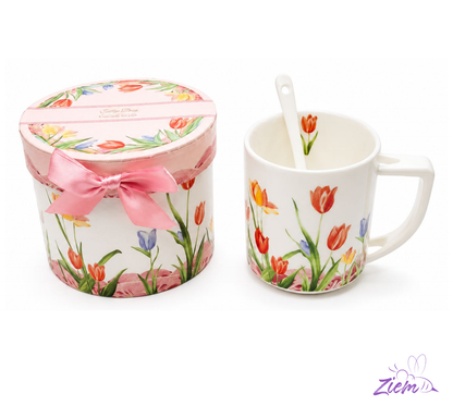 SET POCILLO CUCHARA X 2PCS CAJA LUJO