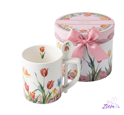 SET POCILLO CUCHARA X 2PCS CAJA LUJO