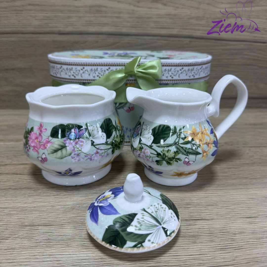 SET AZUCARERAY CREMERA VINTAGE X2 CAJA DE LUJO