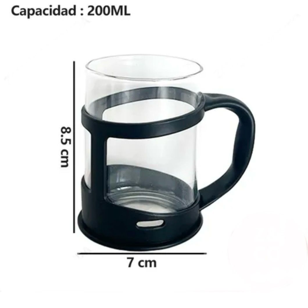 POCILLO EN VIDRIO CAFETERO