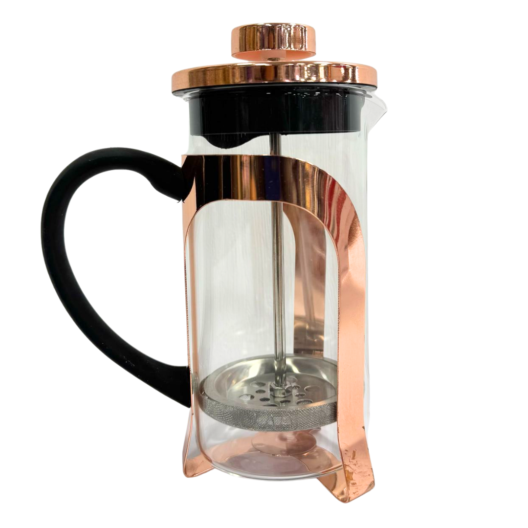 PRENSA FRANCESA METAL ORO ROSA 350ML