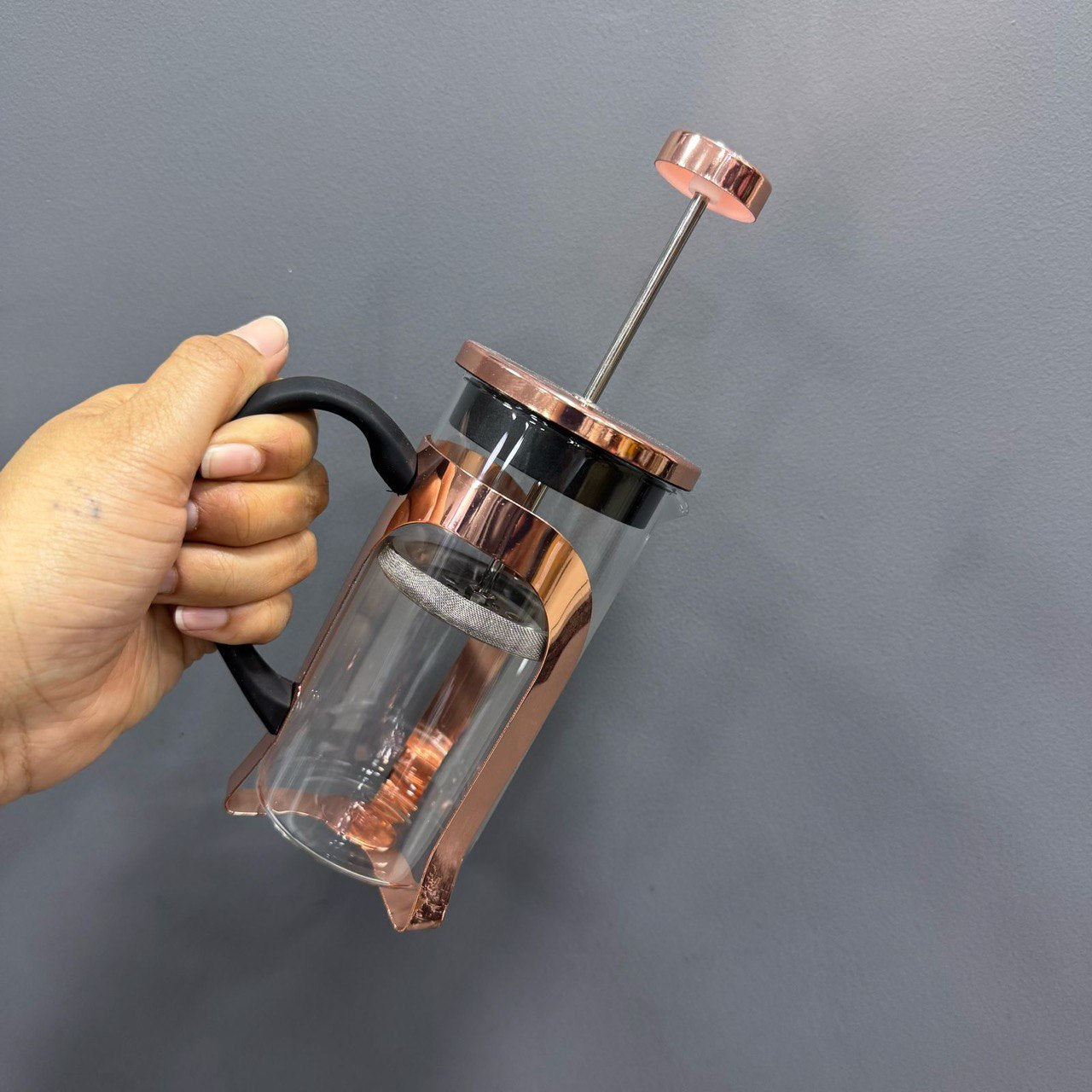 PRENSA FRANCESA METAL ORO ROSA 350ML