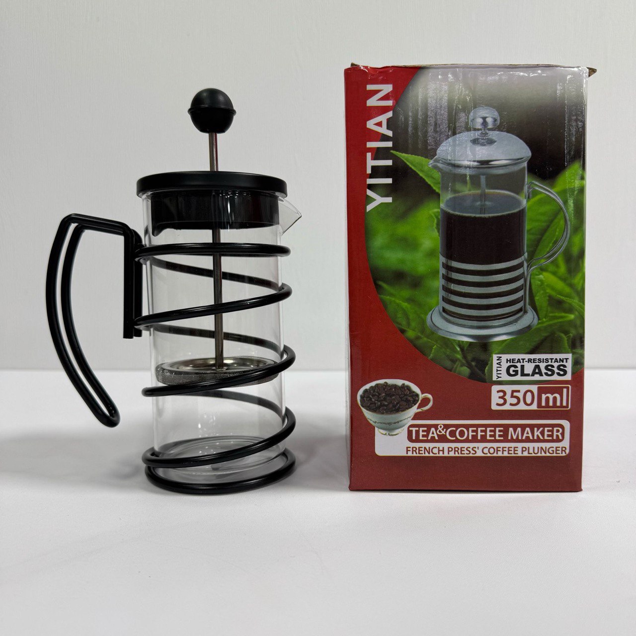 PRENSA FRANCESA ESPIRAL METALICA 350ML
