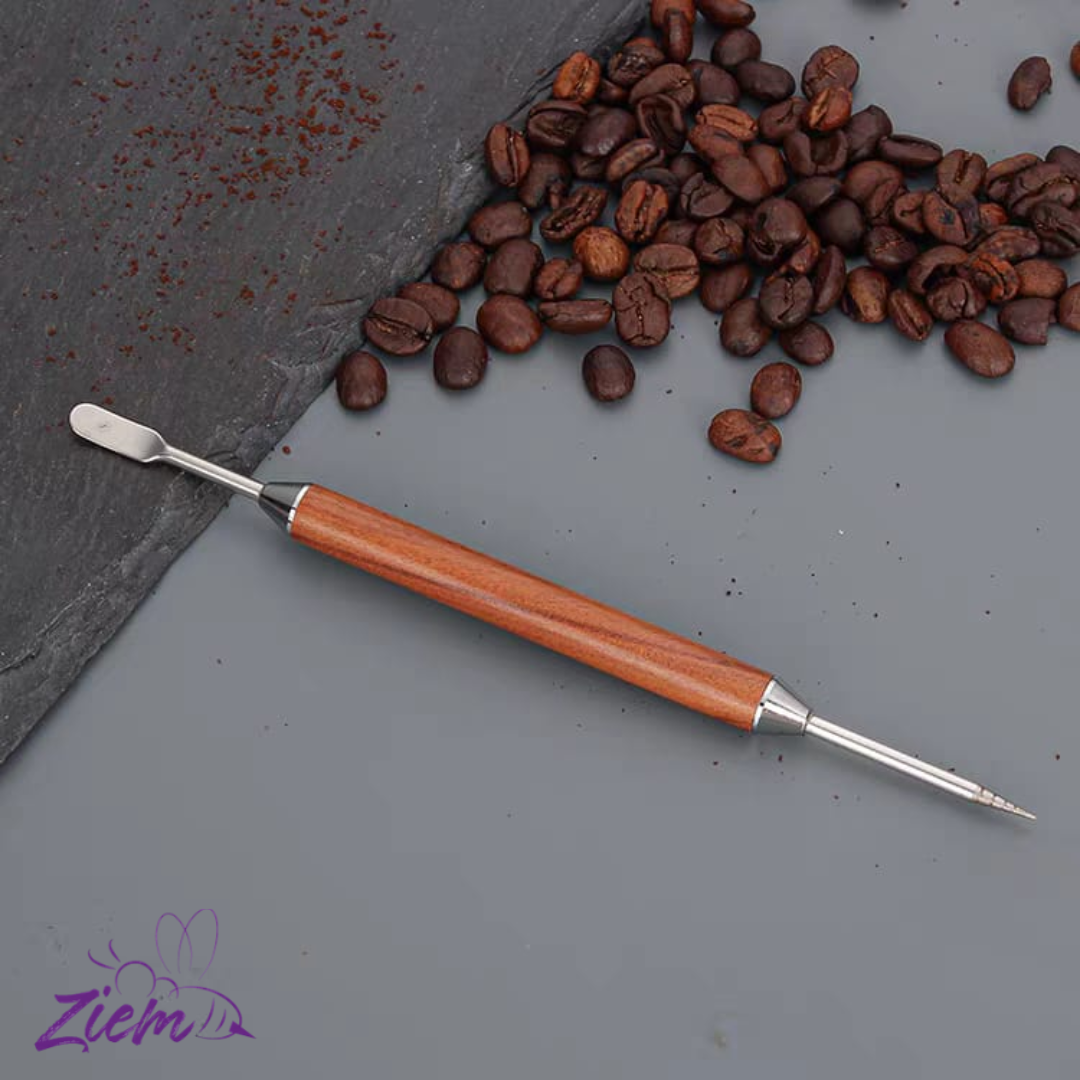 LAPIZ PUNZON BARISTA MADERA CAJA METAL