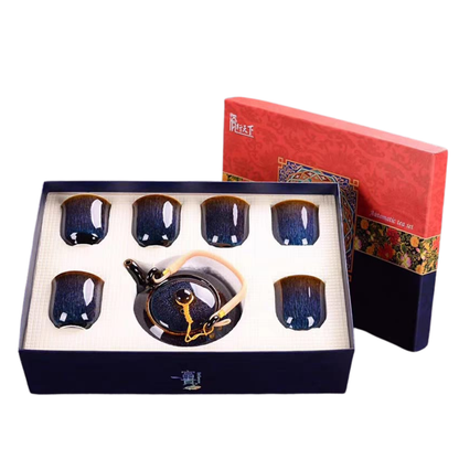SET DE TÉ CERAMICA TRADICIONAL X7PCS