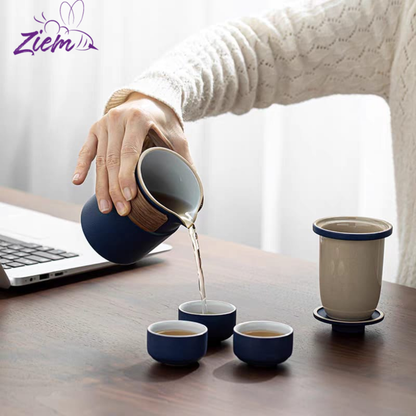 SET DE TÉ VIAJERO MALETA 3 TAZAS