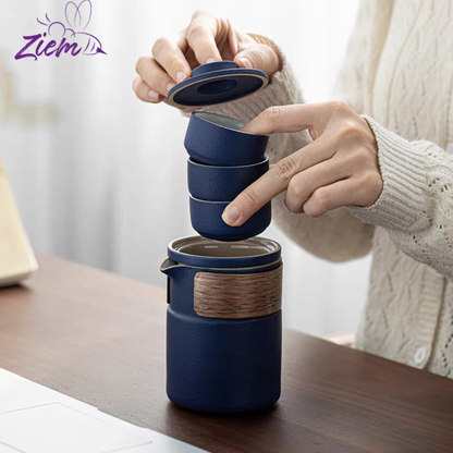 SET DE TÉ VIAJERO MALETA 3 TAZAS