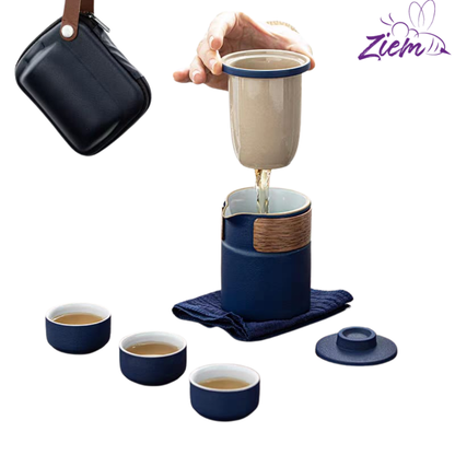 SET DE TÉ VIAJERO MALETA 3 TAZAS