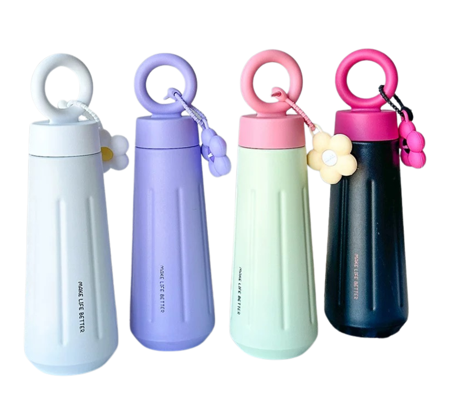 TERMO CON LLAVERO DE FLOR 450ML