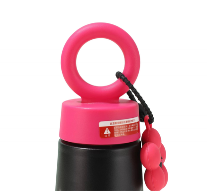 TERMO CON LLAVERO DE FLOR 450ML