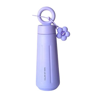 TERMO CON LLAVERO DE FLOR 450ML