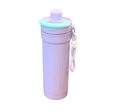 TERMO DOBLE BOQUILLA CON CORDON 600ML