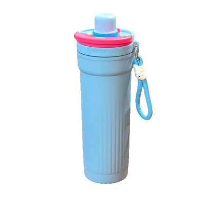 TERMO DOBLE BOQUILLA CON CORDON 600ML