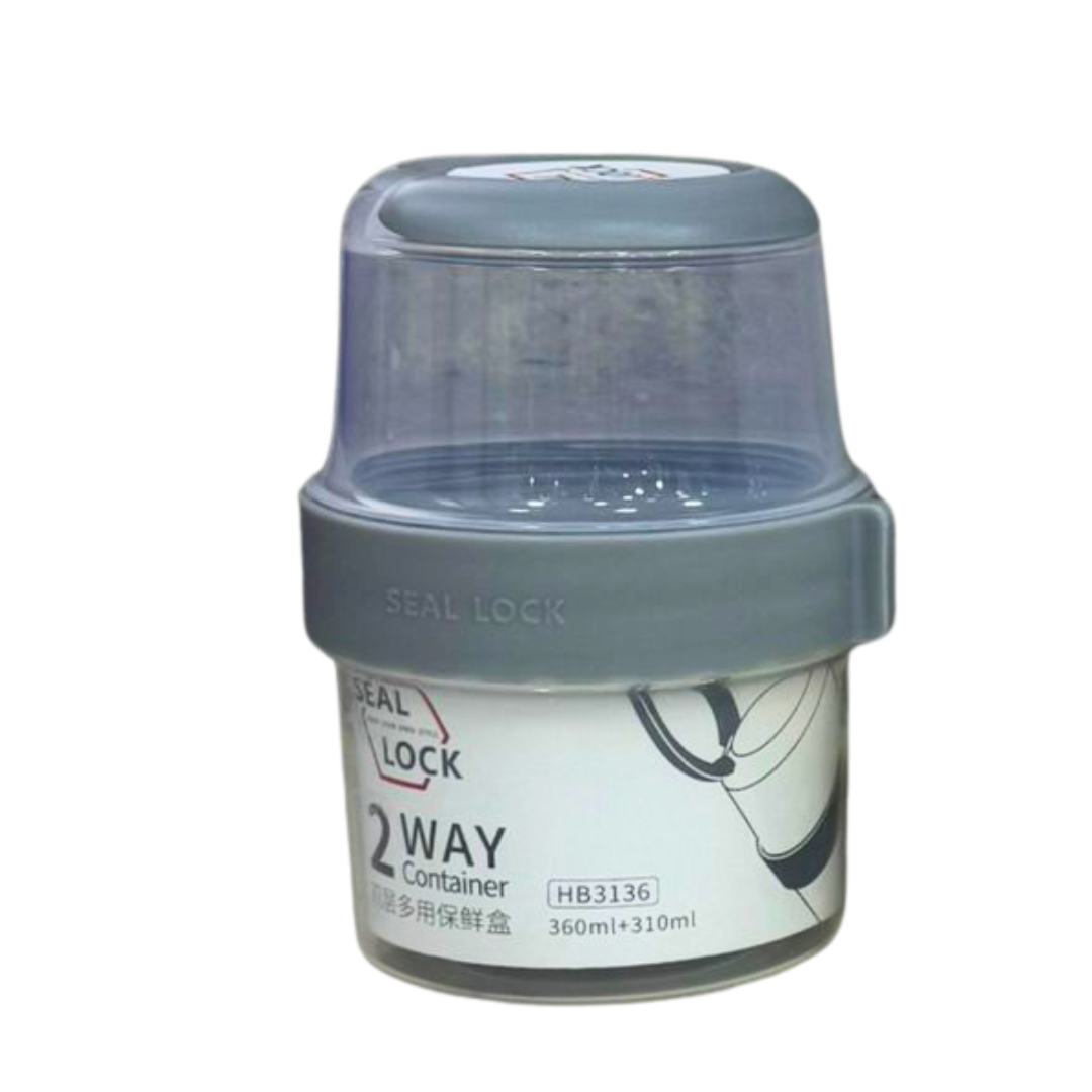 SET DE RECIPIENTES DOBLE COMPARTIMIENTO HERMÉTICO – 2 WAY CONTAINER