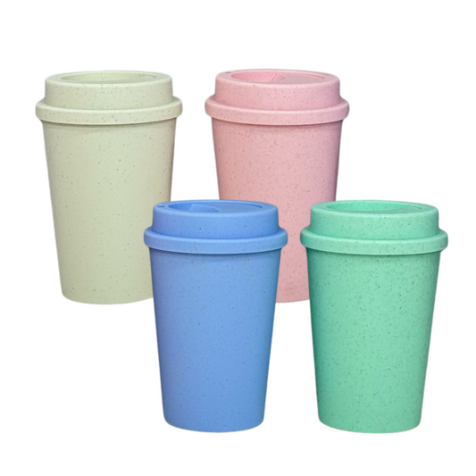 VASO REUTILIZABLE DE FIBRA DE TRIGO – COLORES PASTEL