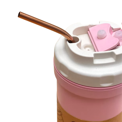 VASO PORTACOMIDAS EN FIBRA DE BAMBÚ CON CUCHARA – 500 ML