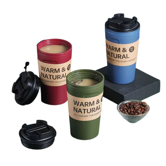 Vaso Reutilizable en Fibra de Bambú – 420 ml “Warm & Natural”
