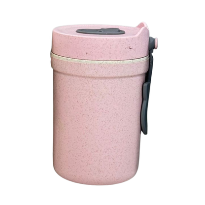 VASO PORTACOMIDAS EN FIBRA DE BAMBÚ CON CUCHARA – ESTILO ECOLÓGICO