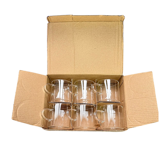 POCILLO DE VIDRIO LISO 6PCS