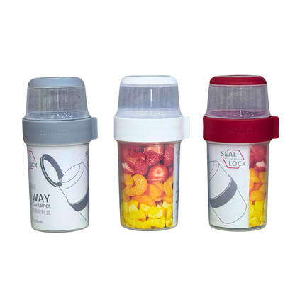 SET DE RECIPIENTES DOBLE COMPARTIMIENTO HERMÉTICO – 2 WAY CONTAINER