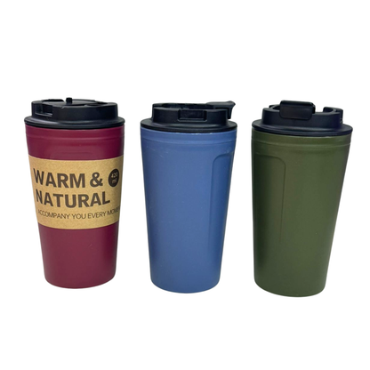 Vaso Reutilizable en Fibra de Bambú – 420 ml “Warm & Natural”