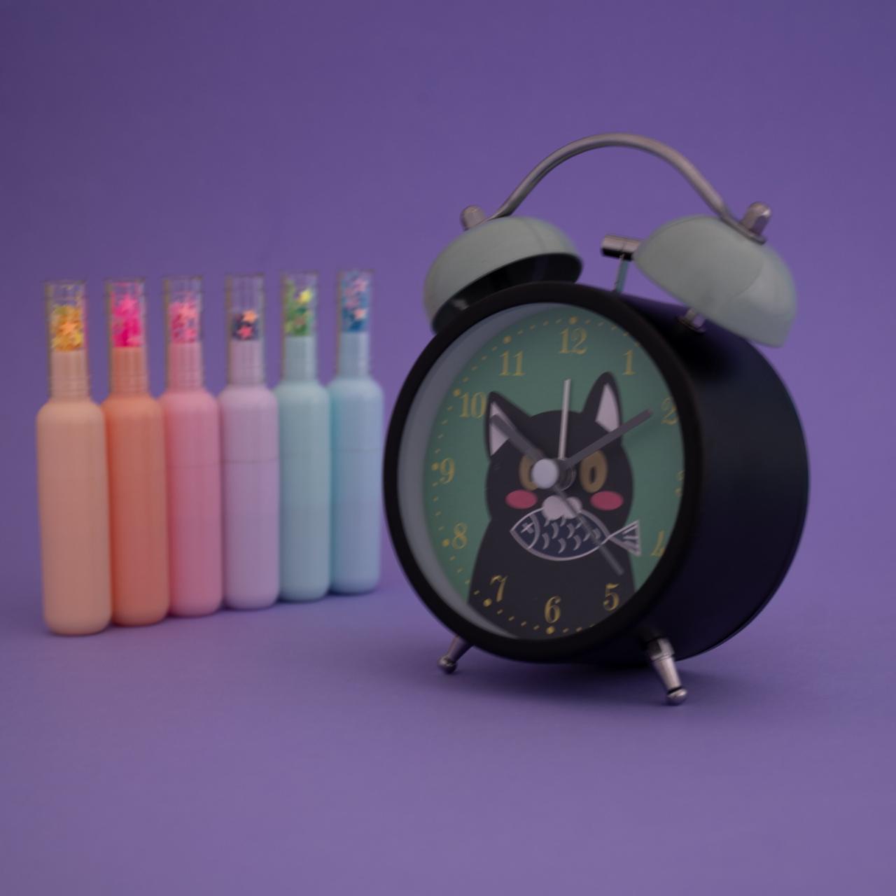 RELOJ DESPERTADOR CAMPANA BICOLOR
