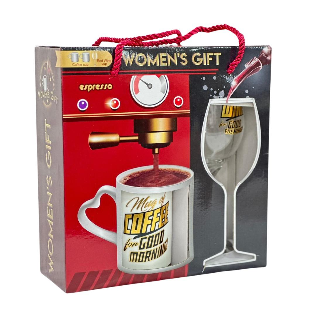 SET POCILLO Y COPA DE VINO X 3PCS