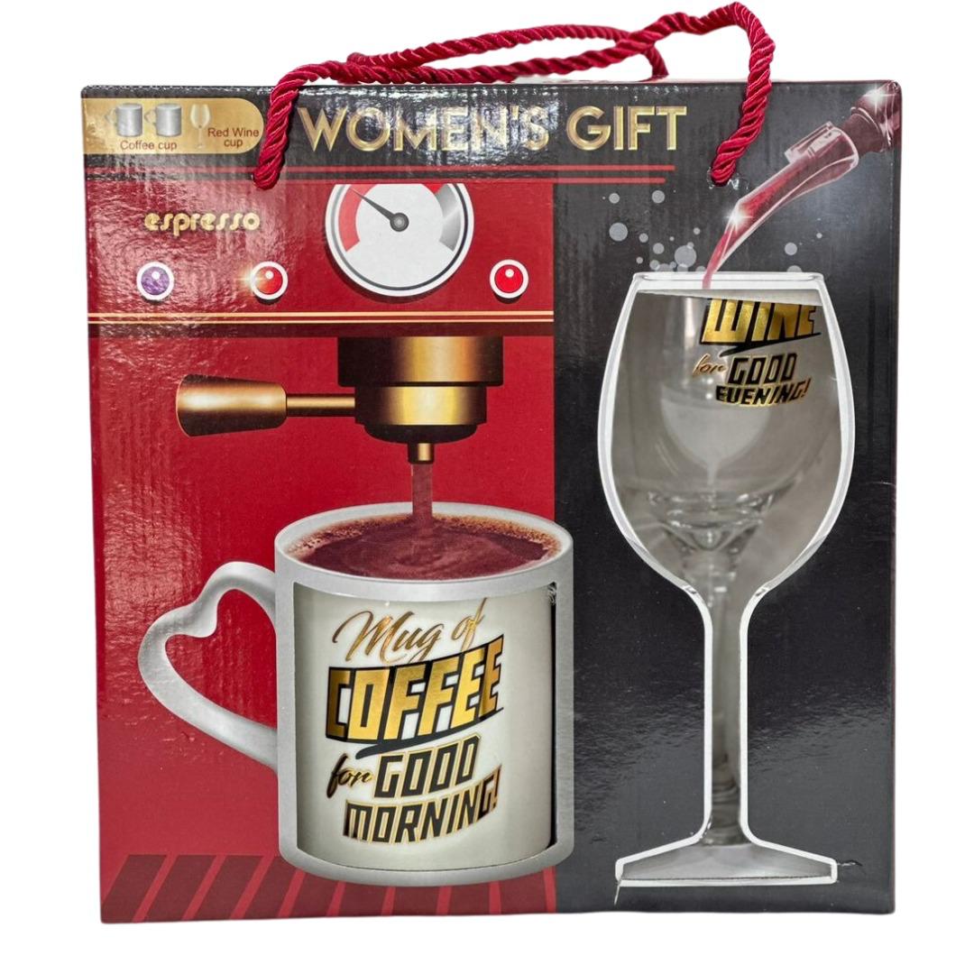 SET POCILLO Y COPA DE VINO X 3PCS
