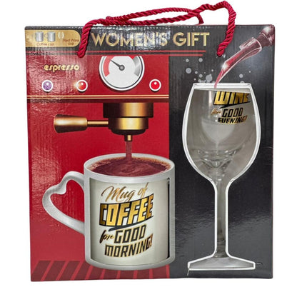 SET POCILLO Y COPA DE VINO X 3PCS