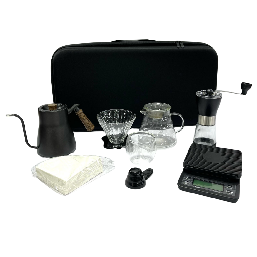SET MALETA BARISTA PORTATIL X 9PCS