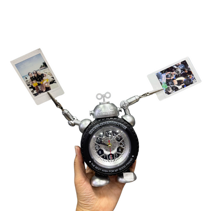 RELOJ DESPERTADOR LLANTA ROBOT