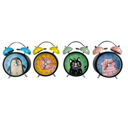 RELOJ DESPERTADOR CAMPANA BICOLOR